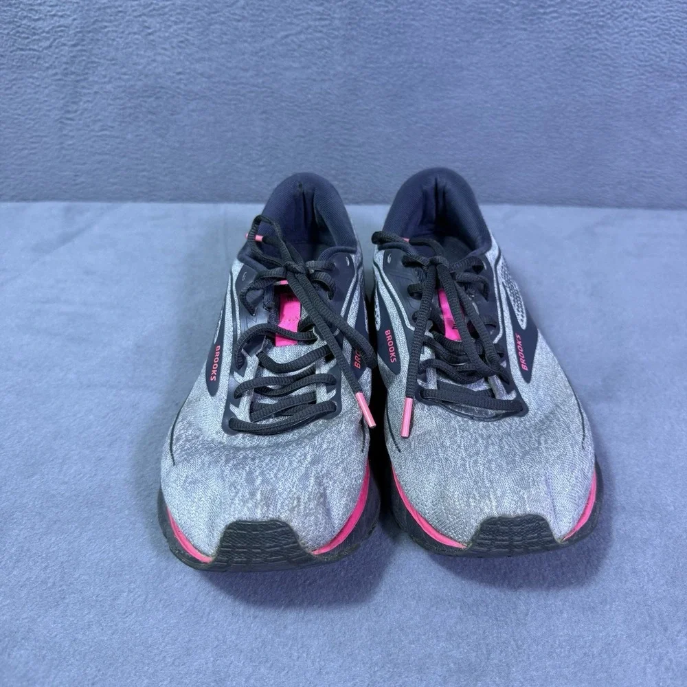 Brooks Trace 2 Shoes Womens 9.5 B Gray Black Pink Running Sneakers 120375